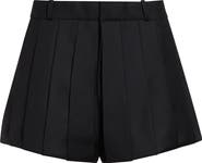 Coperni High Waist Multipleat Wool Shorts