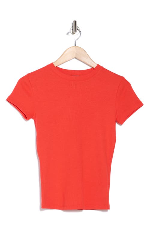 Theory Stretch Rib Tiny Tee In Poppy