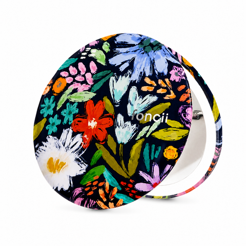Mini Taylor LED Compact Mirror - Happy Flowers