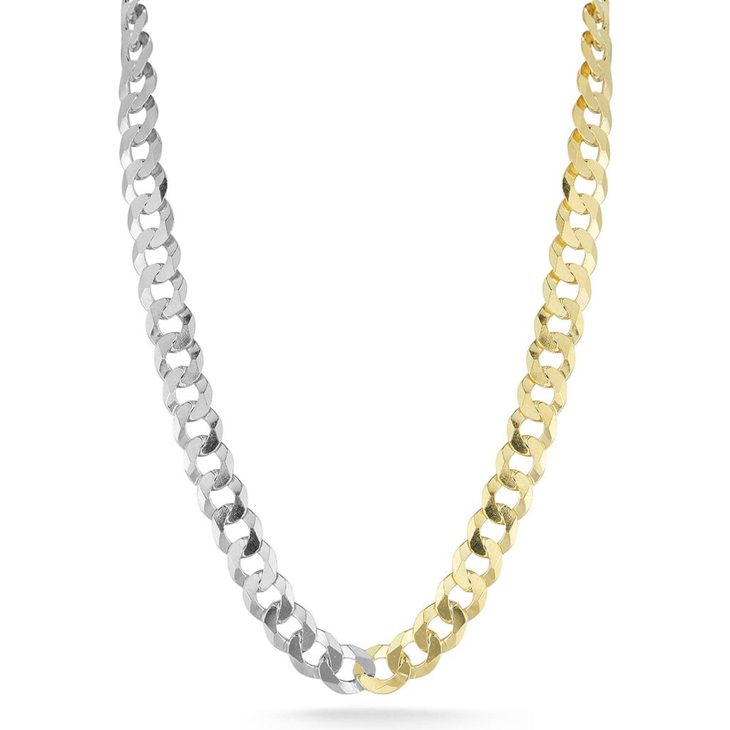 Sphera Milano Two Tone Sterling Silver Curb Necklace