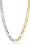 SPHERA MILANO Two Tone Sterling Silver Curb Necklace