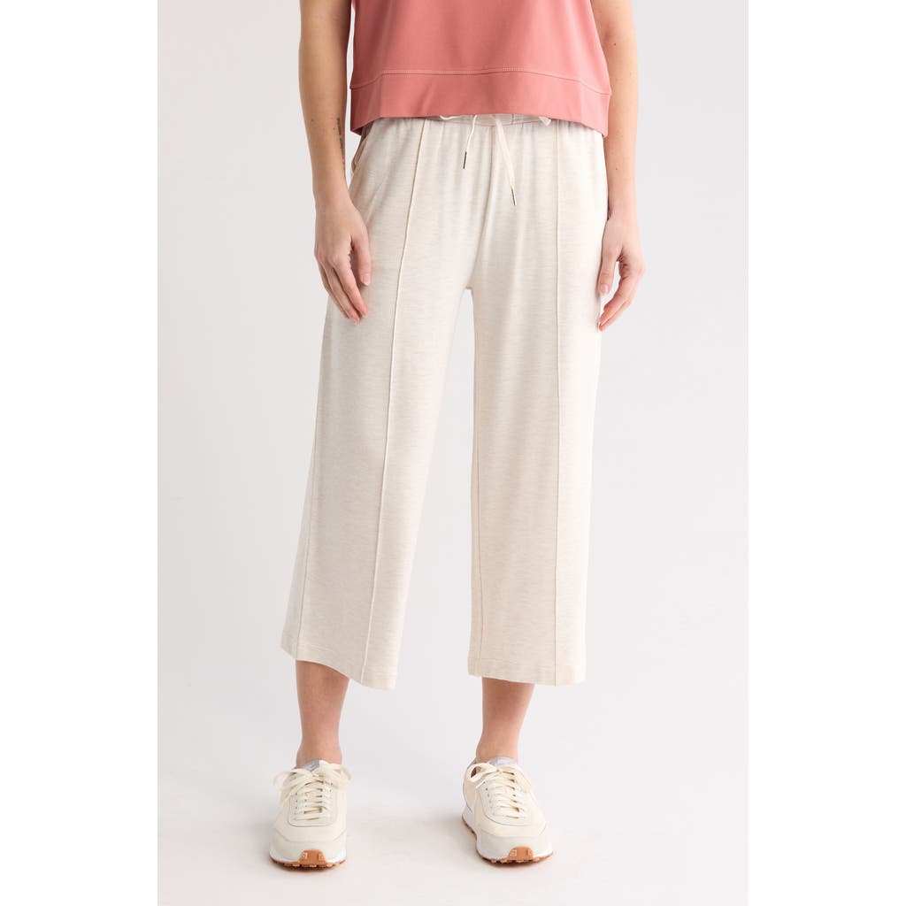 Travismathew Studio City Crop Drawstring Pants In Heather Eggnog