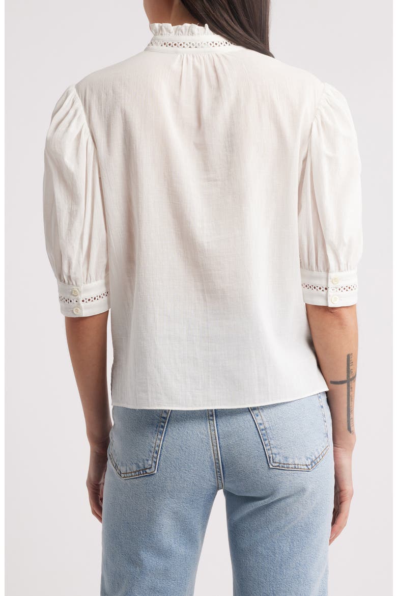 The Ruffle Collar Top, Alternate, color, WHITE