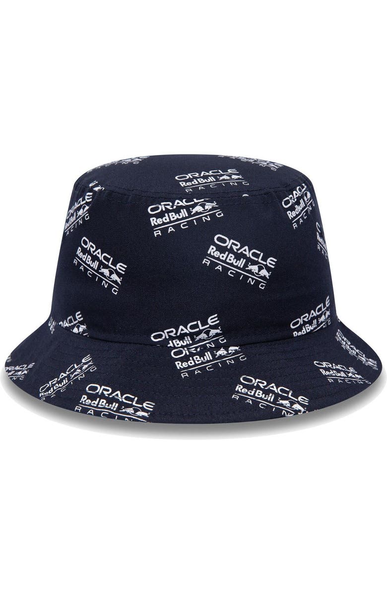 New Era Men's New Era Navy Red Bull Racing Allover Print Bucket Hat, Alternate, color,