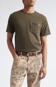 PHIPPS Stud Pocket Cotton T-Shirt