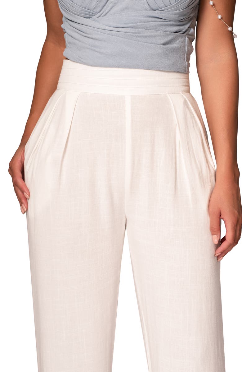 JLUXLABEL Villa Views Cotton & Linen Pants, Alternate, color, 