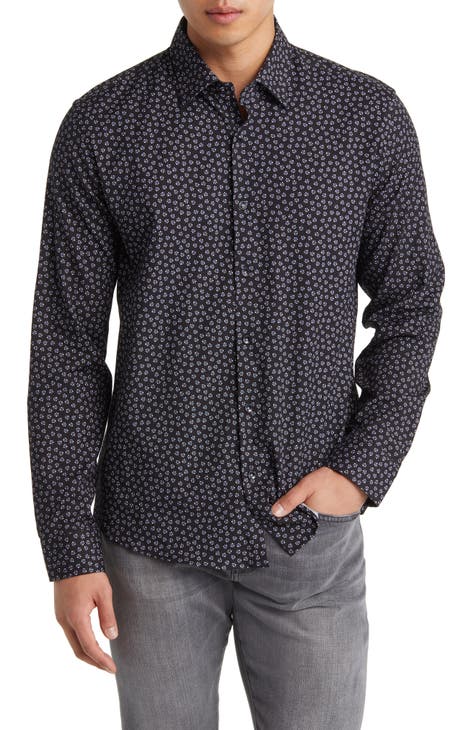 John Elliott Seville Button Up Casual Shirt Grey Paisley Size 2 Medium outlet NEW