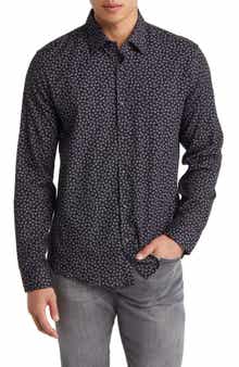 Stone Rose Ditsy Floral Button-Up Shirt