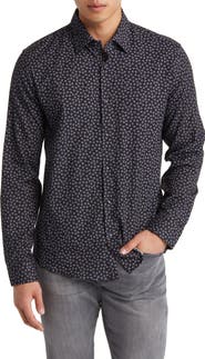 Stone Rose Ditsy Floral Button-Up Shirt