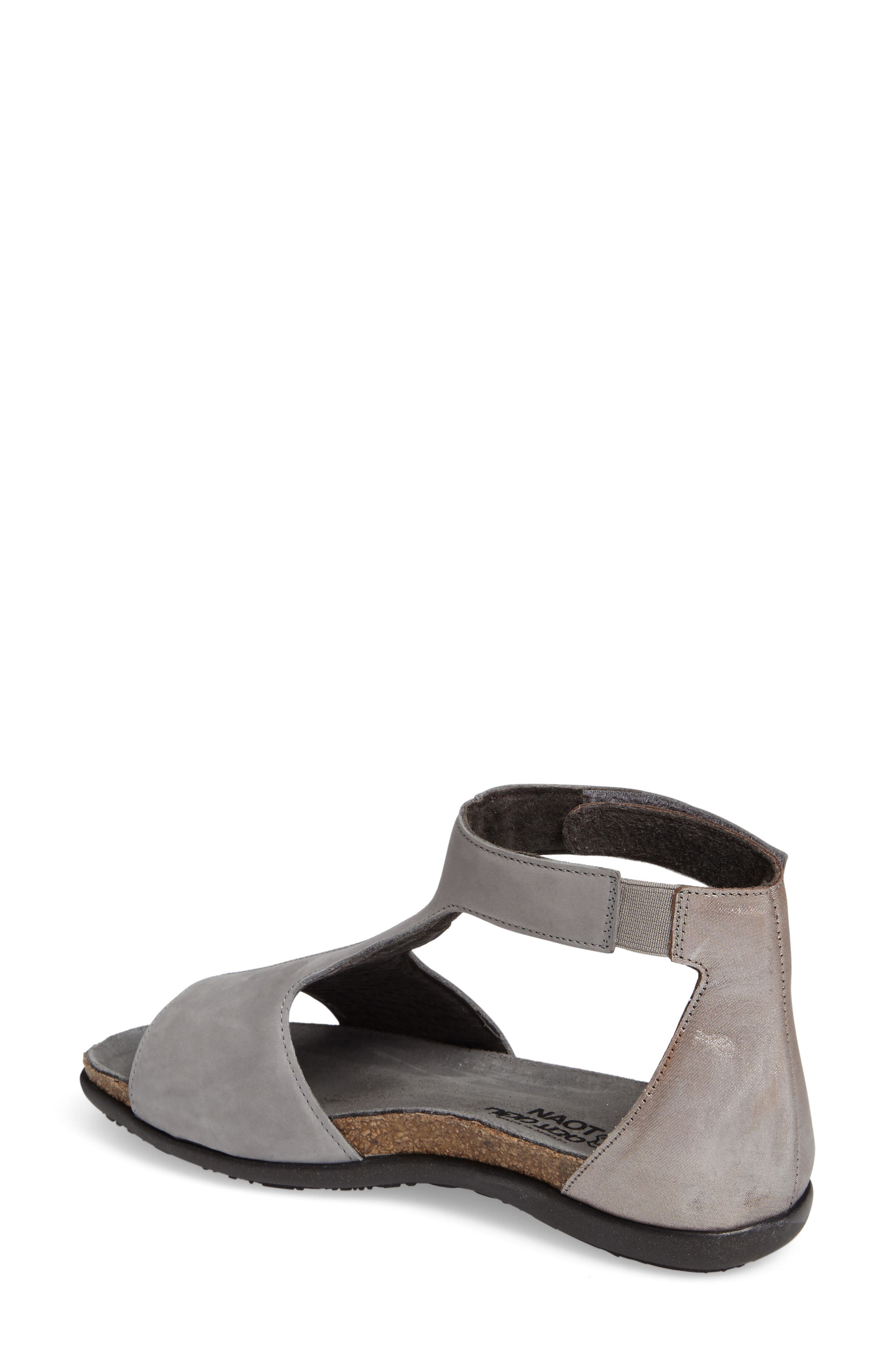 Nala Sandal, Alternate, color, GREY/ SILVER NUBUCK LEATHER