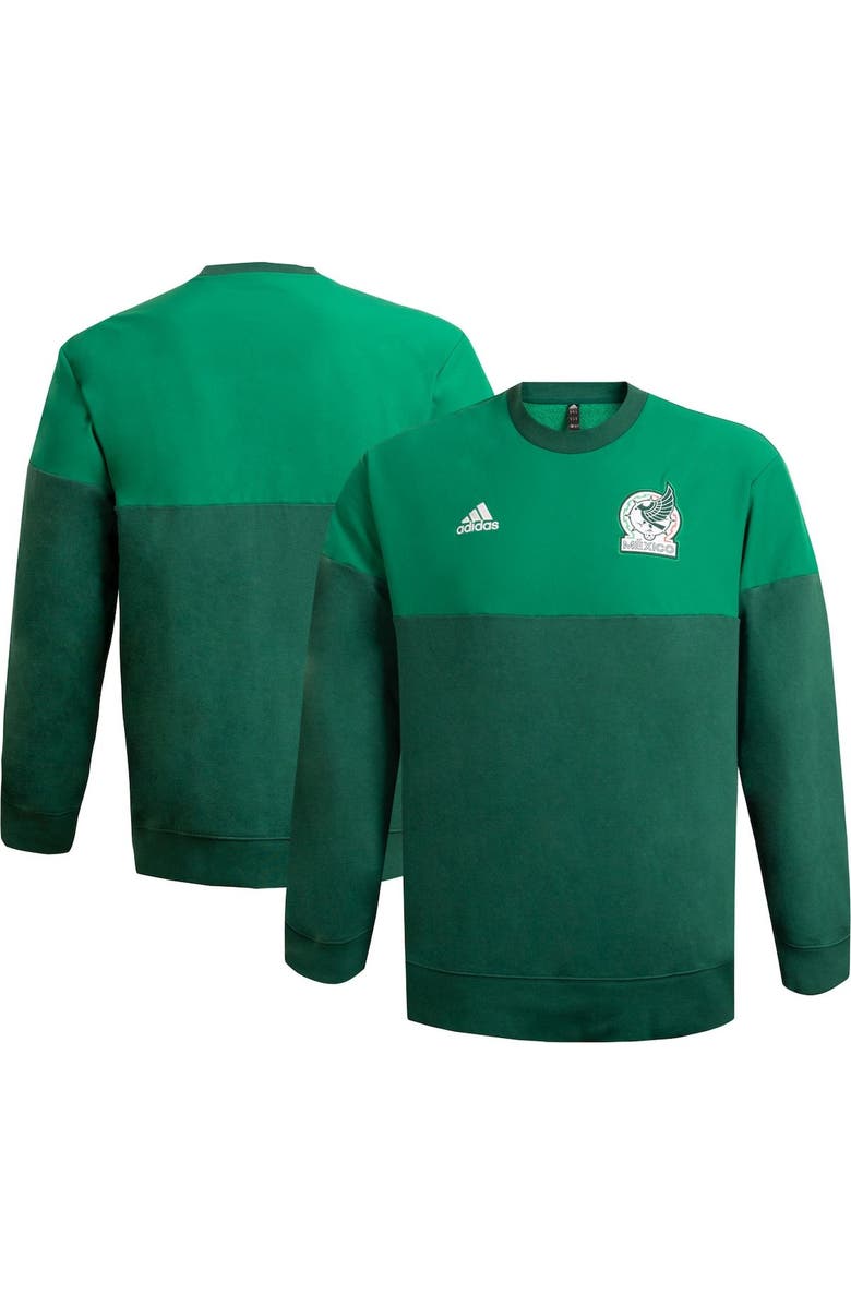 adidas Men's adidas Green Mexico National Team DNA Pullover Sweatshirt, Main, color, 