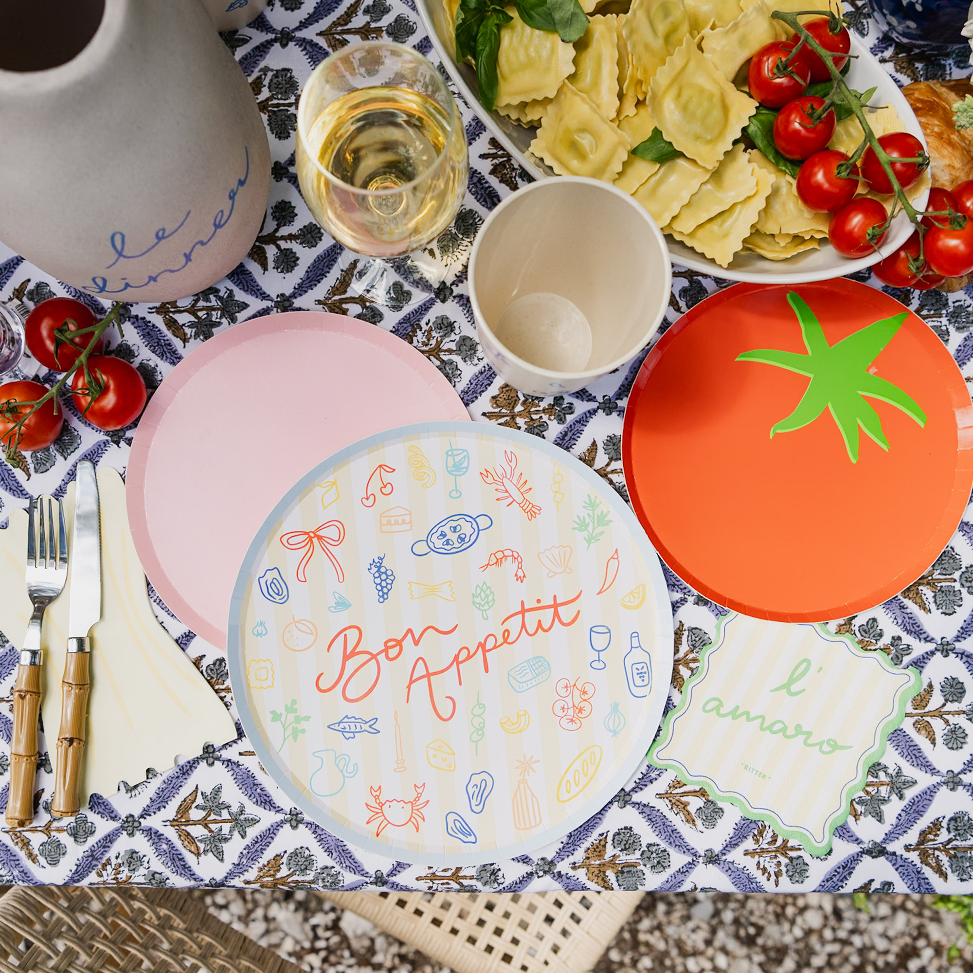 Jollity & Co Le Dinner Pasta Noodle Guest Napkins - Thumbnail 3