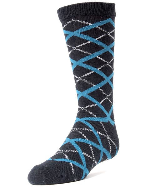 Diamond Interlock Crew Socks (Big Kid)