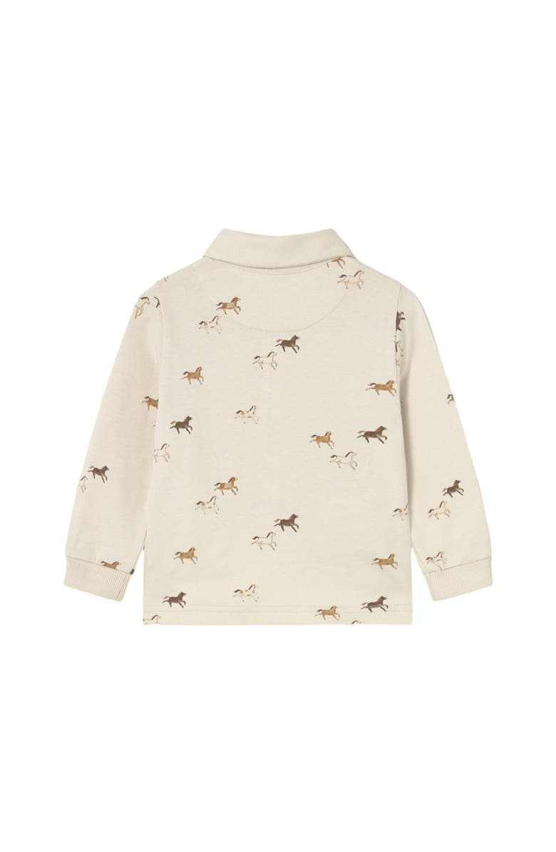 Mayoral Printed Polo Shirt, Alternate, color, Beige