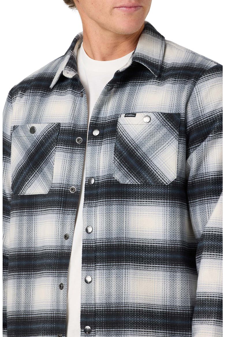 Glacier Plaid Snap-Up Overshirt, Alternate, color, TOFU