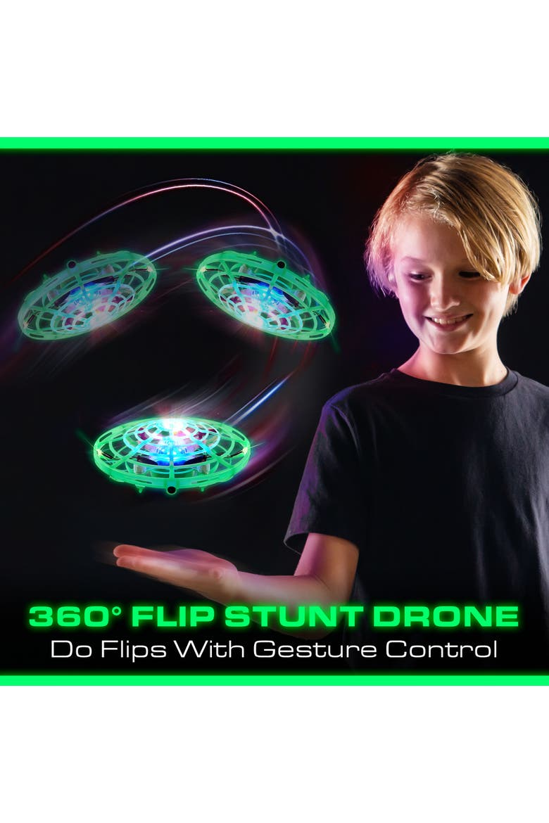 Scoot Glow Hand Operated Drone, Alternate, color, Green