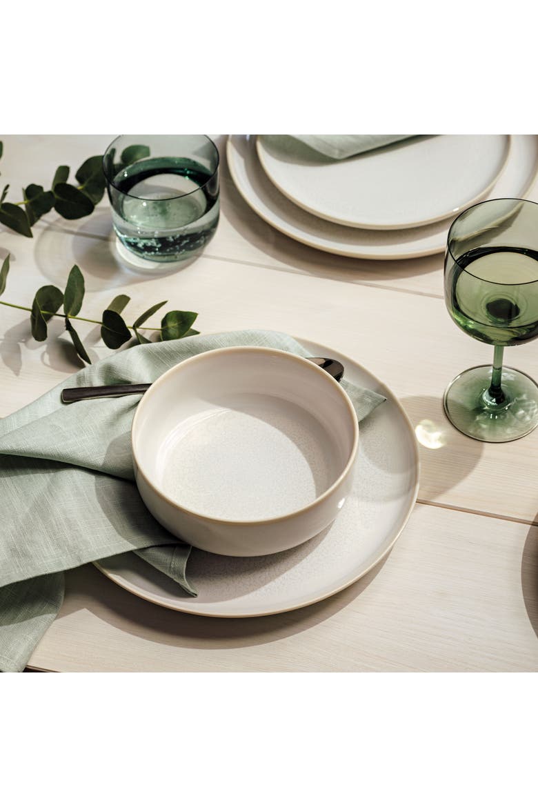 Crafted Cotton Dinner Plate, Alternate, color, White