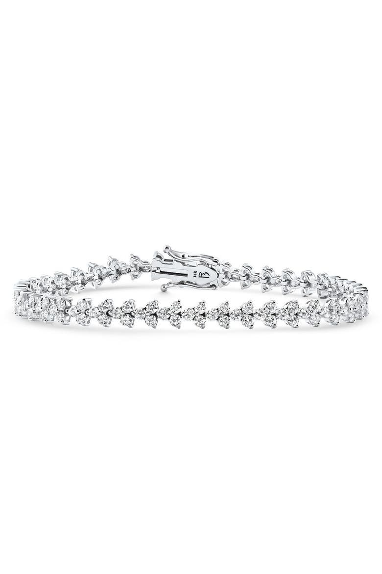 4.25Ct Diamond Olivetta Tennis Bracelet 14k Gold Lab Grown 7", Alternate, color, 14k White Gold
