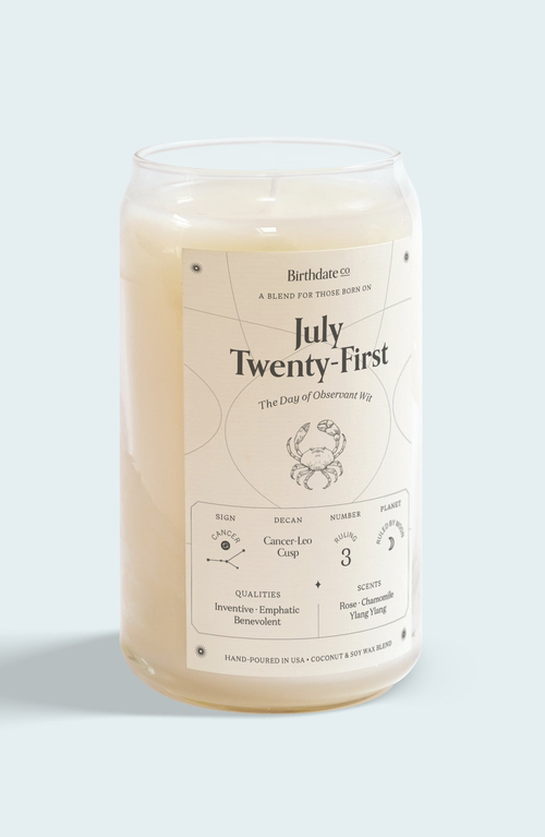 Shop Birthdate Co. The July Birthday Candle In July 21st