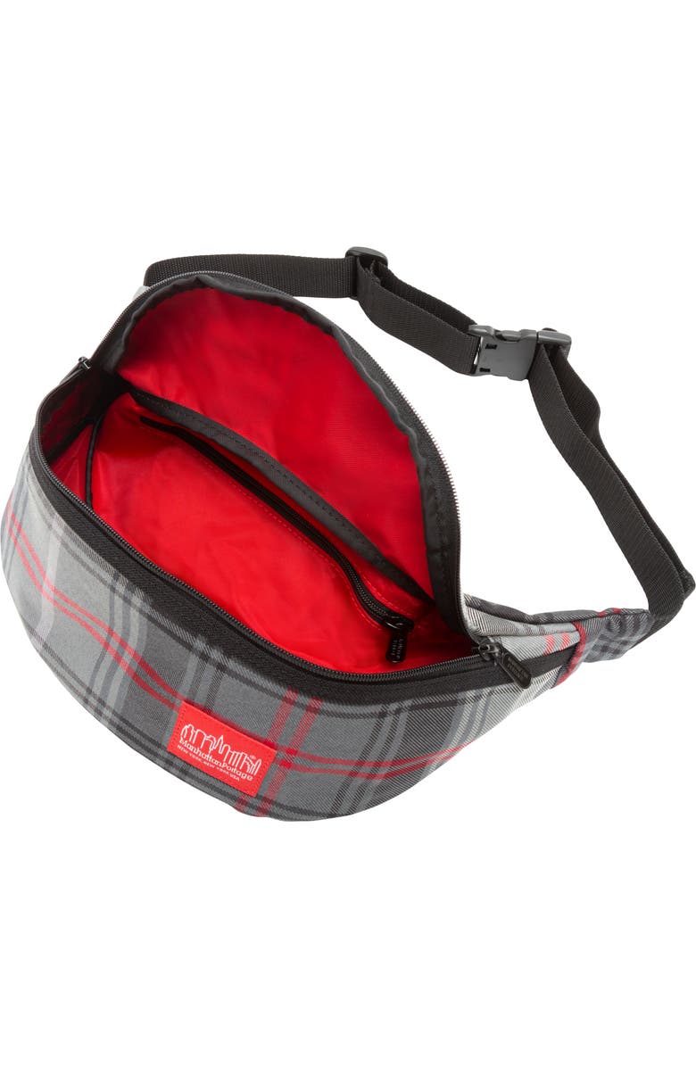 Manhattan Portage Plaid Brooklyn Bridge Belt Bag, Alternate, color, Grey