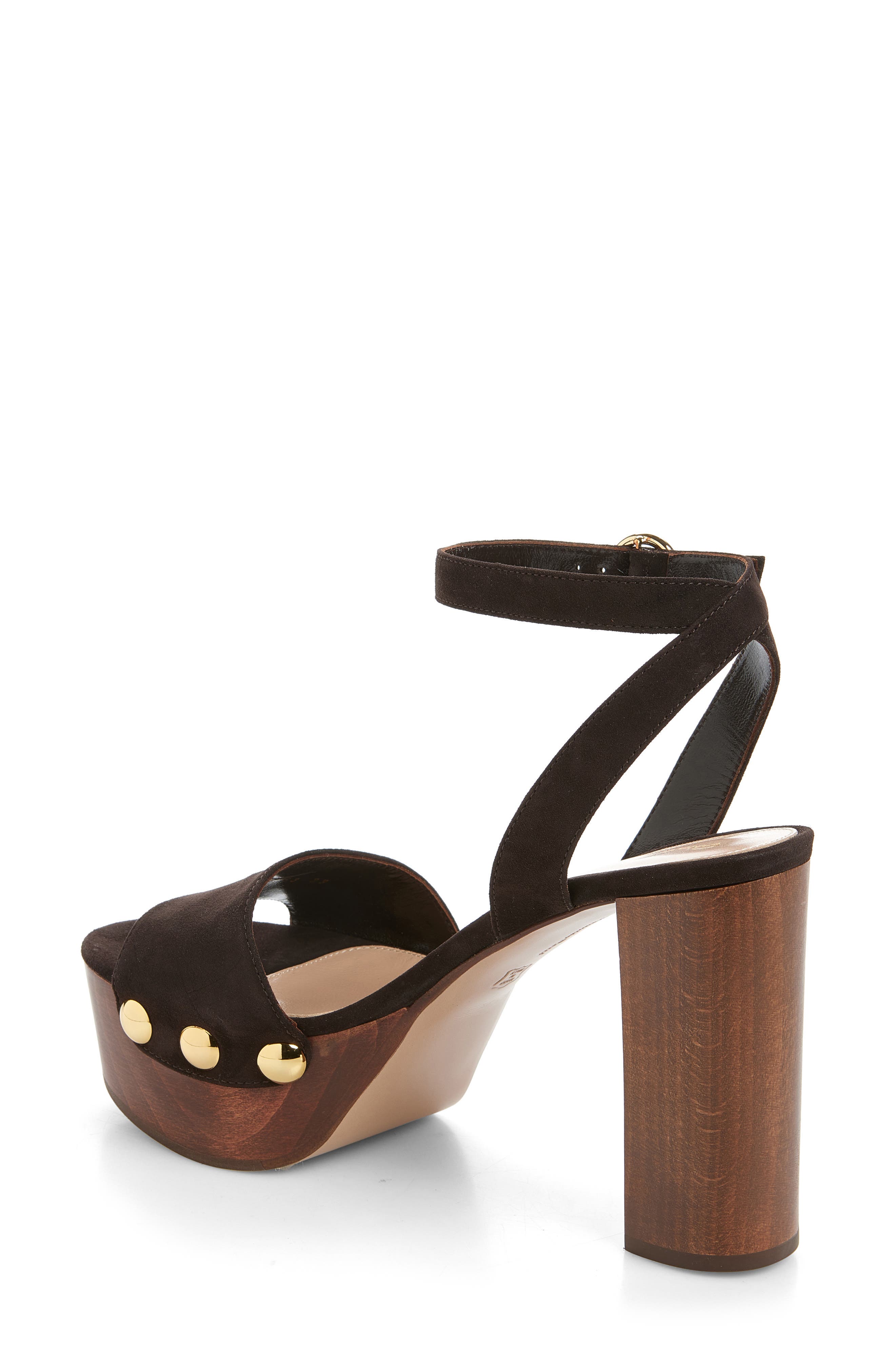 Gianvito Rossi Ardèa Ankle Strap Platform Sandal, Alternate, color, Moka