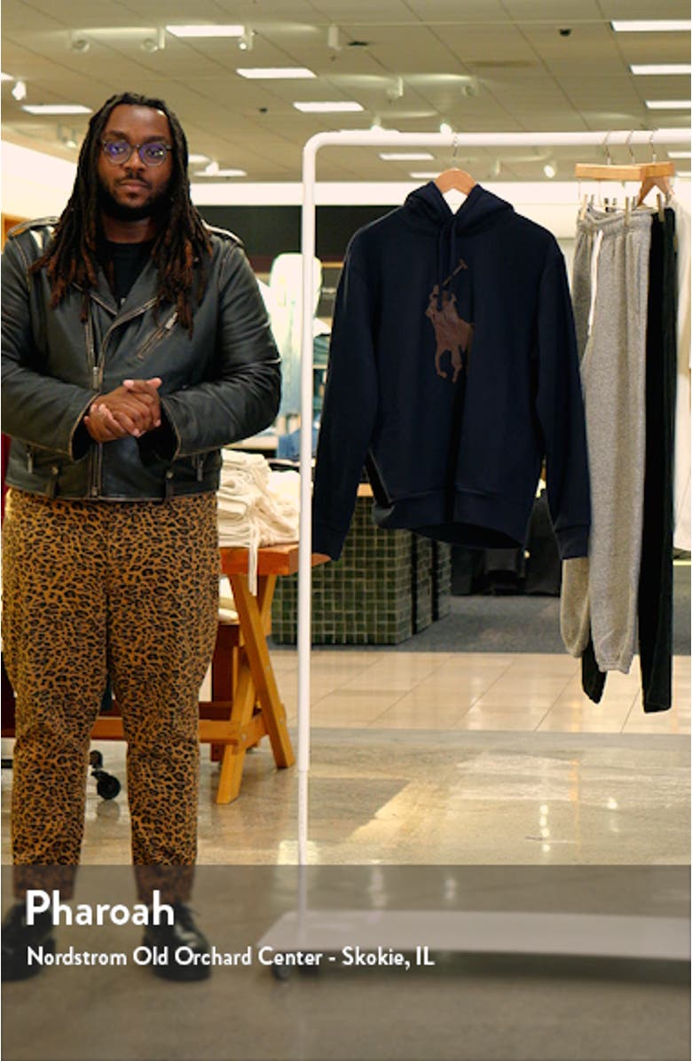 Leather Logo Fleece Hoodie, sales video thumbnail