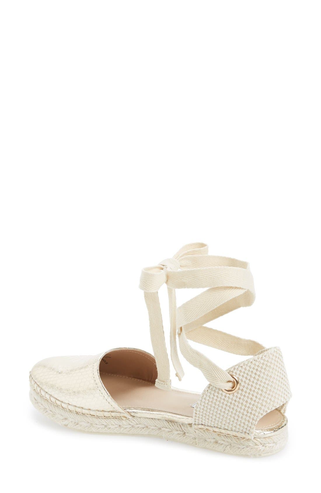 'Remmyy' Espadrille Flat, Alternate, color, GOLD SNAKE