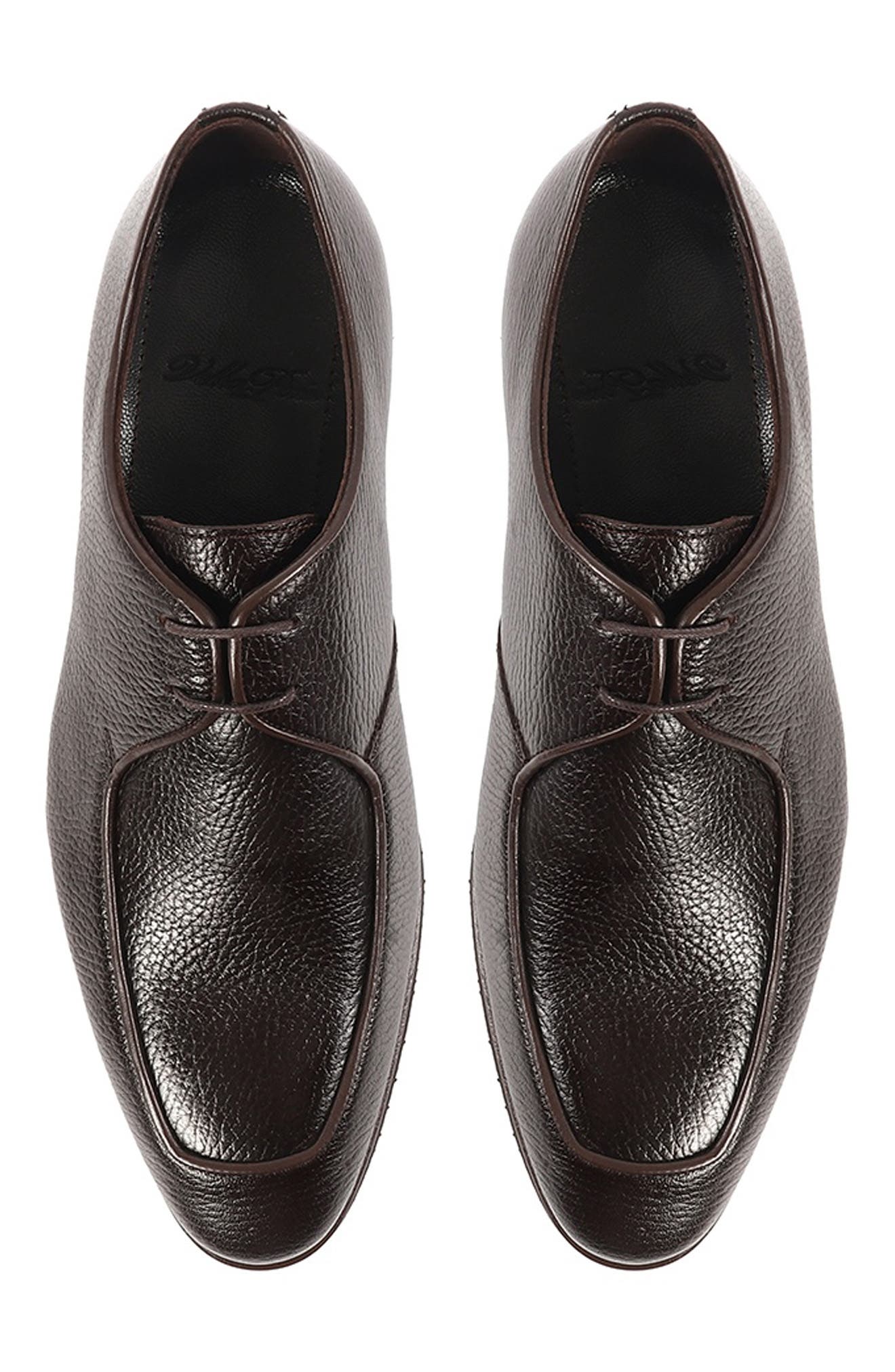 Moore Apron Toe Derby, Alternate, color, DARK BROWN