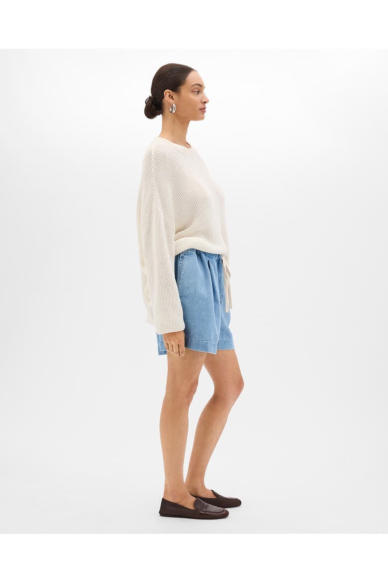 Draped Crew Knit, Alternate, color, Off White