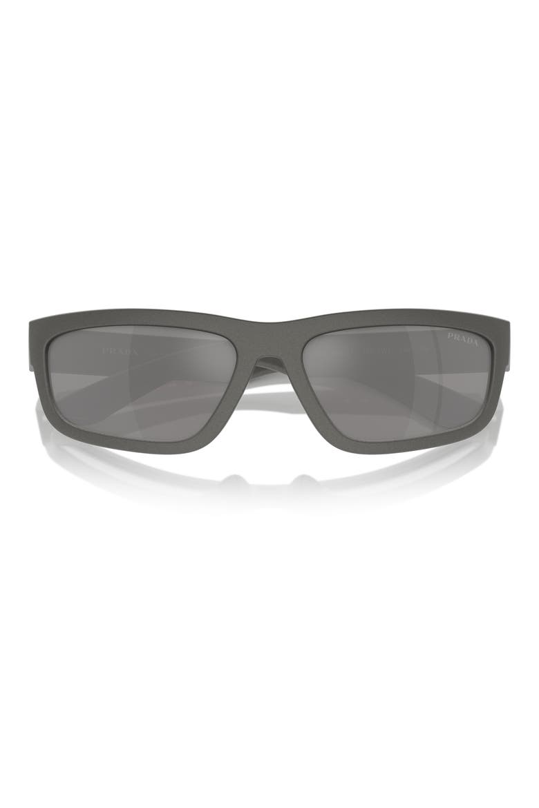 59mm Rectangular Sunglasses, Alternate, color, GREY SILVER
