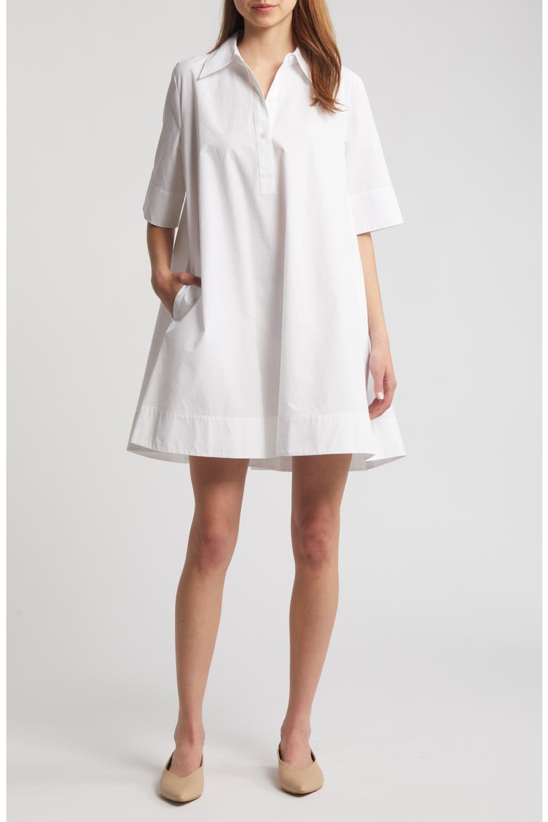 Mini Shirtdress, Main, color, WHITE LIGHT