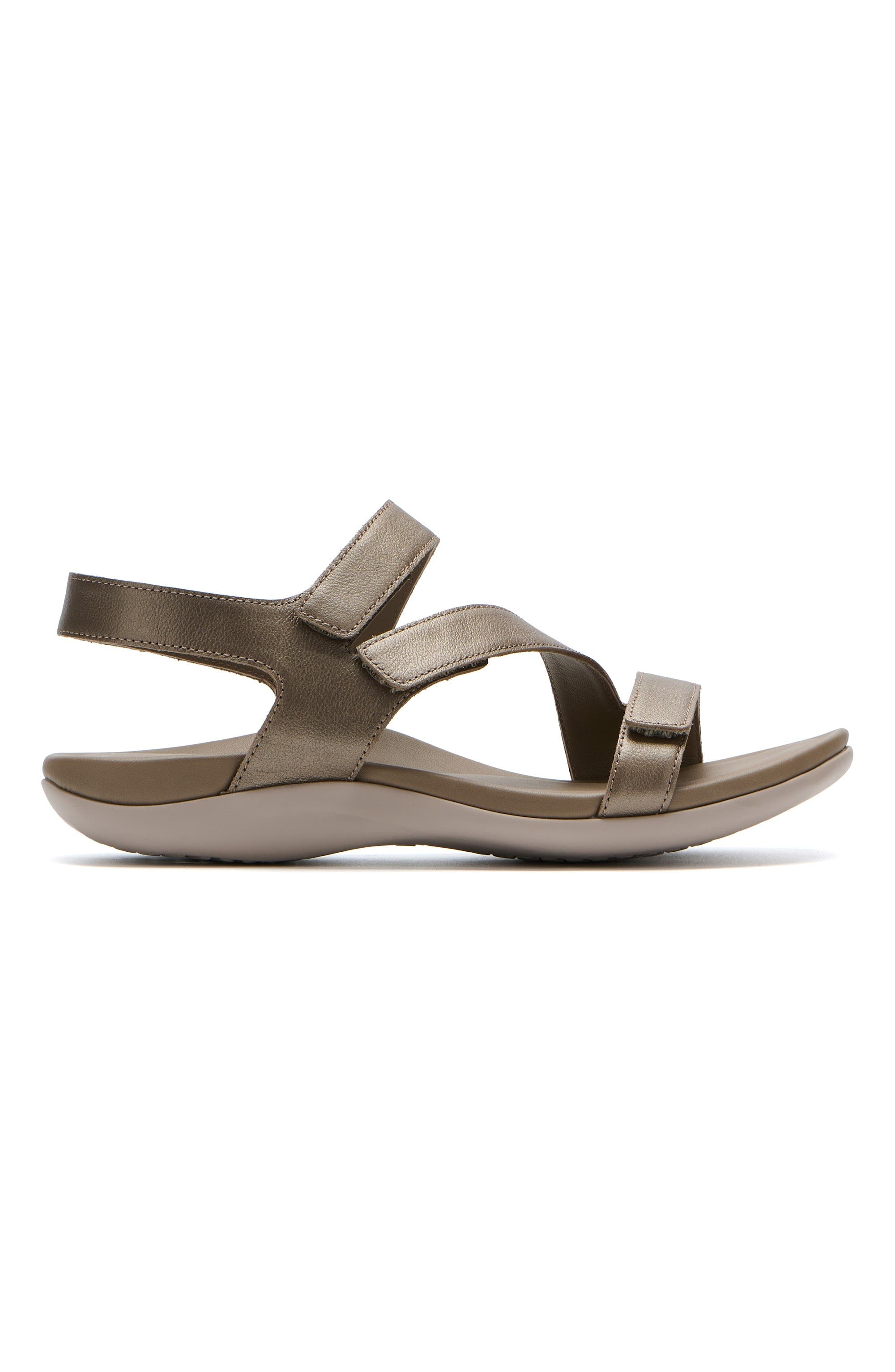 Oasis Sandal, Alternate, color, Fossil Metallic