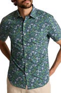 Bonobos Riviera Floral Short Sleeve Stretch Cotton Poplin Button-Up Shirt