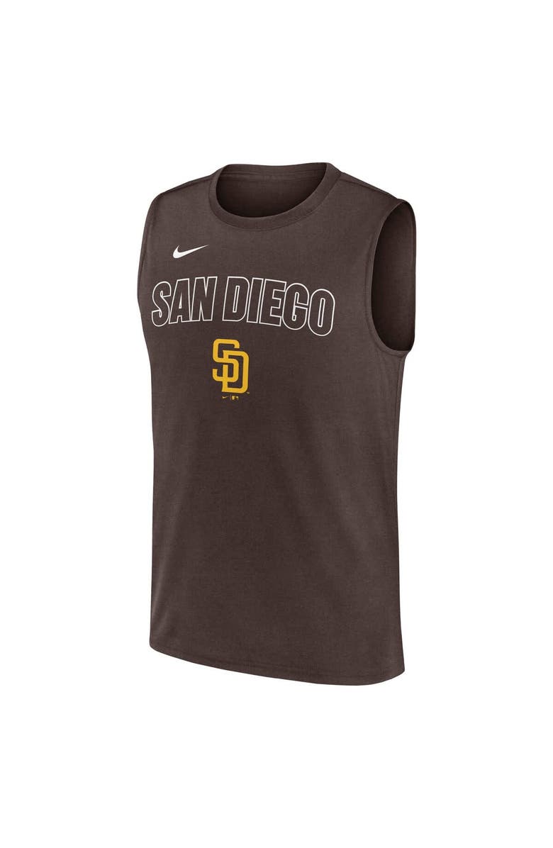 Nike Men's Nike Brown San Diego Padres Knockout Performance Muscle Tank Top, Alternate, color, 