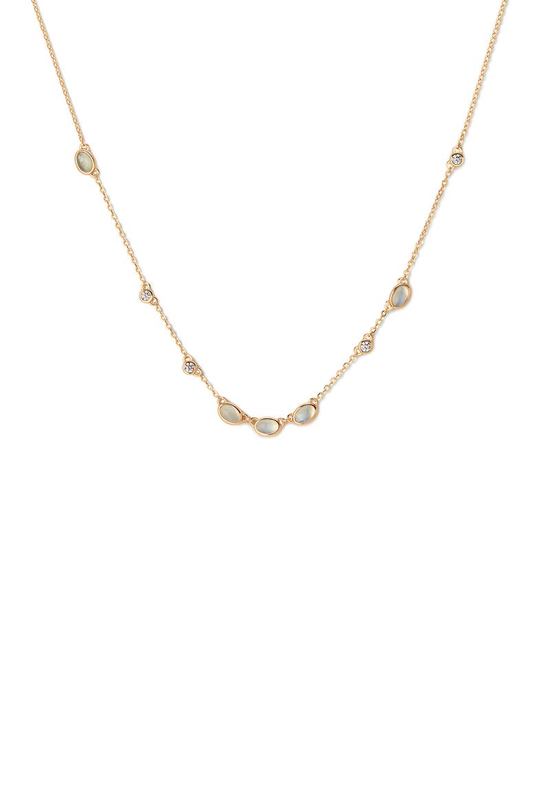 Aura Station Necklace, Main, color, GOLD VERMEIL/OPAL
