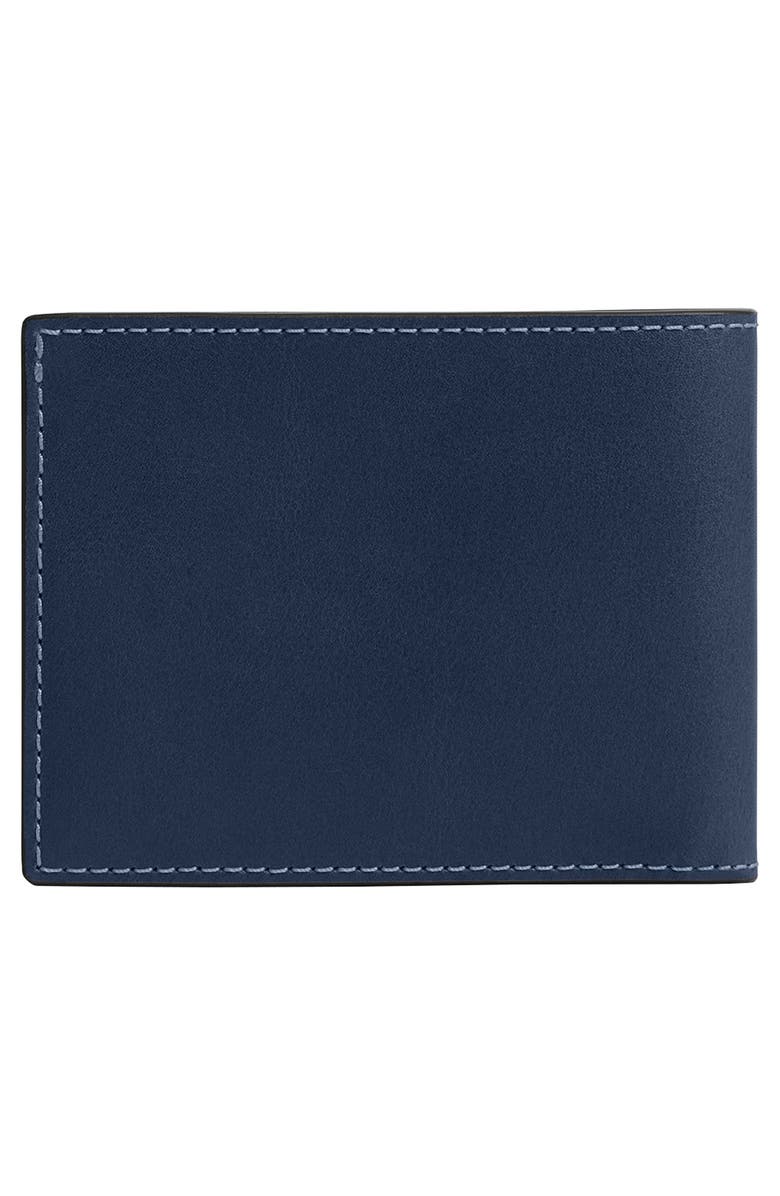 COACH Slim Leather Bifold Wallet, Alternate, color, Navy.