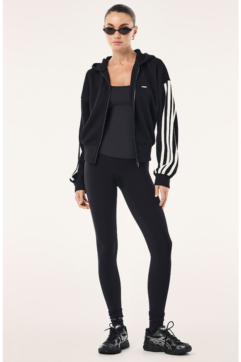 Flip Side Full Zip Hoodie, Alternate, color, BLACK