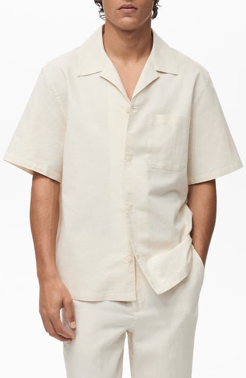 Oversize Cotton & Linen Camp Shirt