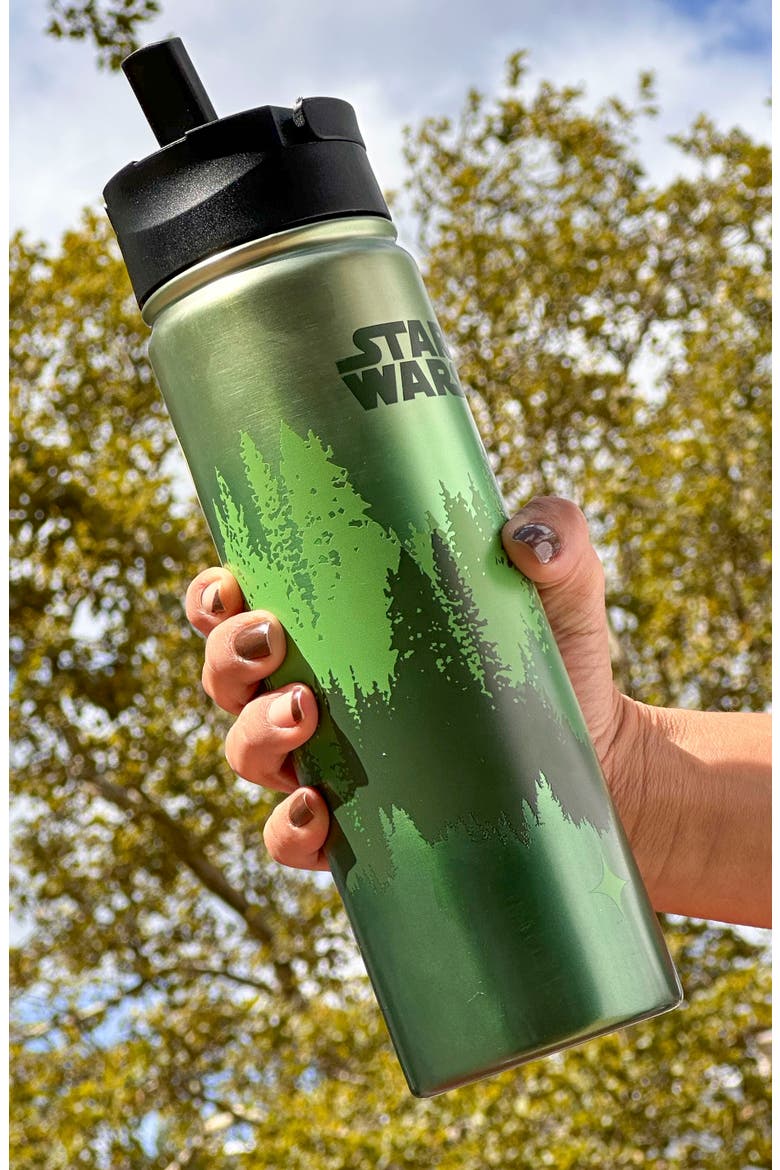 Star Wars Endor 22-Ounce Stainless Steel Water Bottle, Alternate, color, GREEN