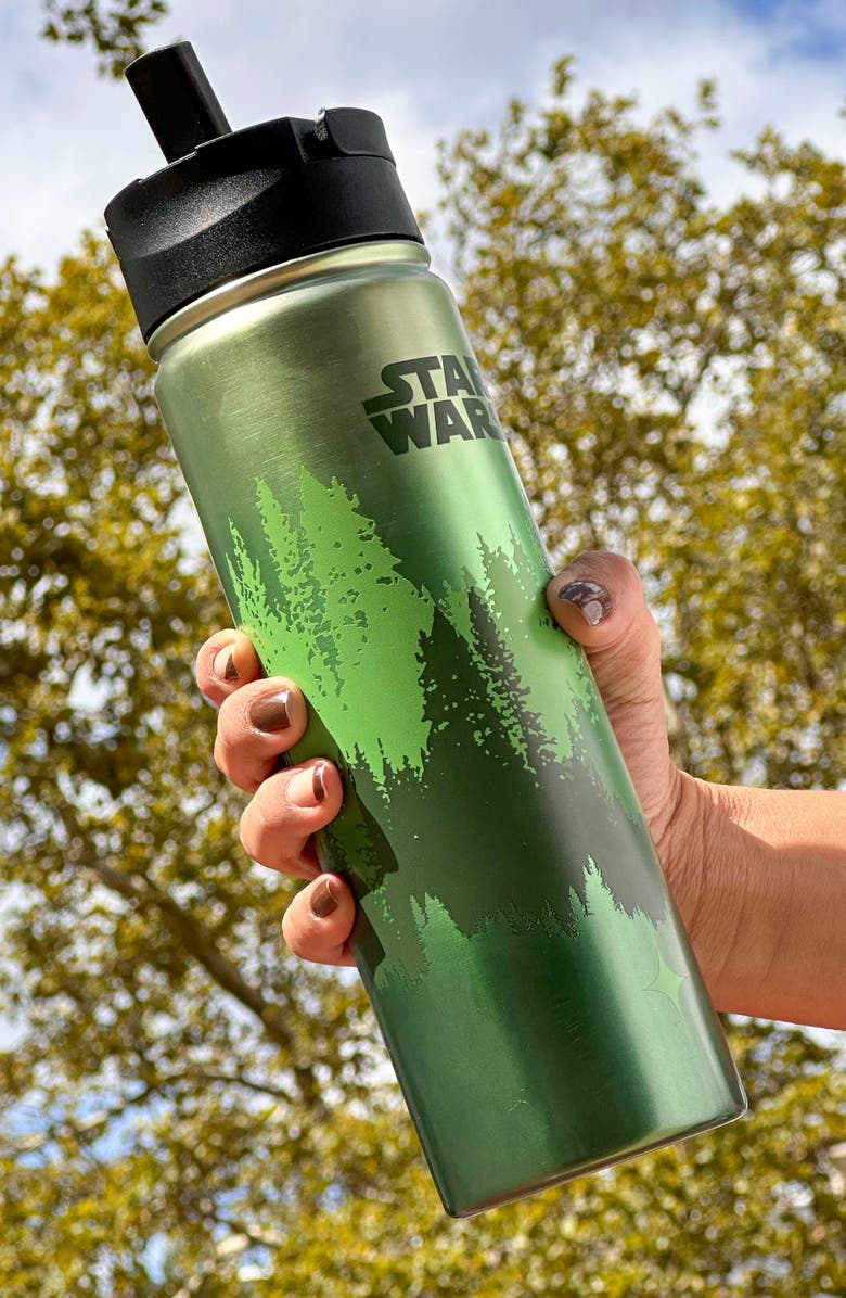 JoyJolt Star Wars Endor 22-Ounce Stainless Steel Water Bottle, Alternate, color, Green