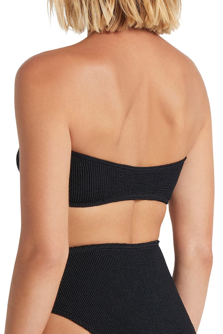 BOUND by Bond-Eye Sahara Bandeau Bikini Top, Alternate, color, BLACK