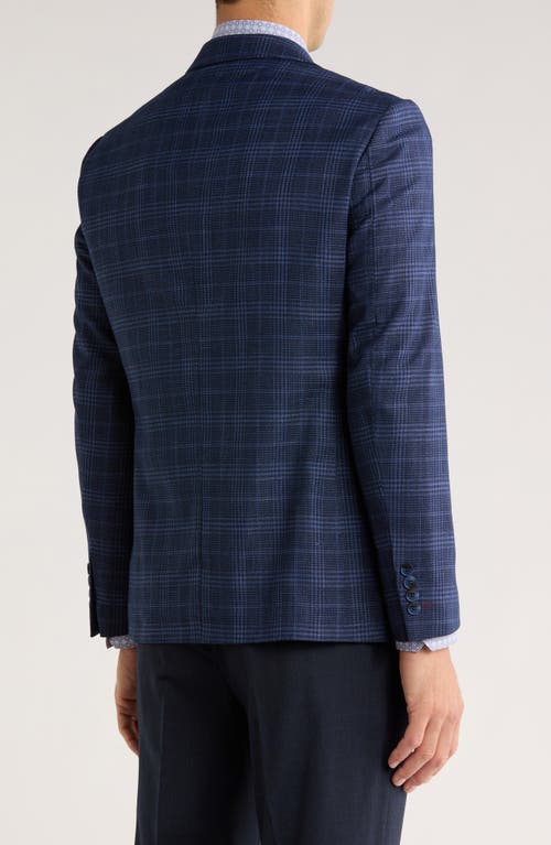 Tom Baine Plaid Two-button Sport Coat In Blue
