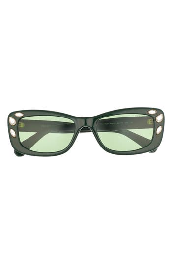 Swarovski 54mm Pillow Sunglasses In Green