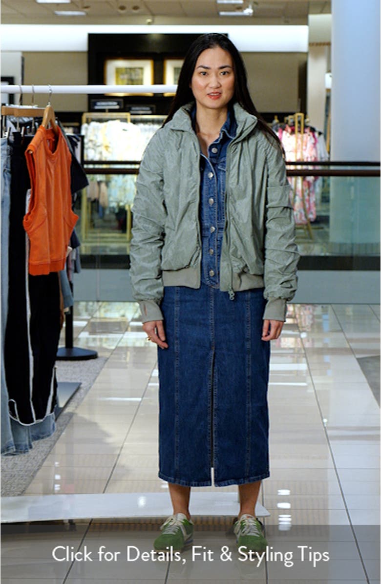 Regina Water Repellent Ruched Bomber Jacket, sales video thumbnail