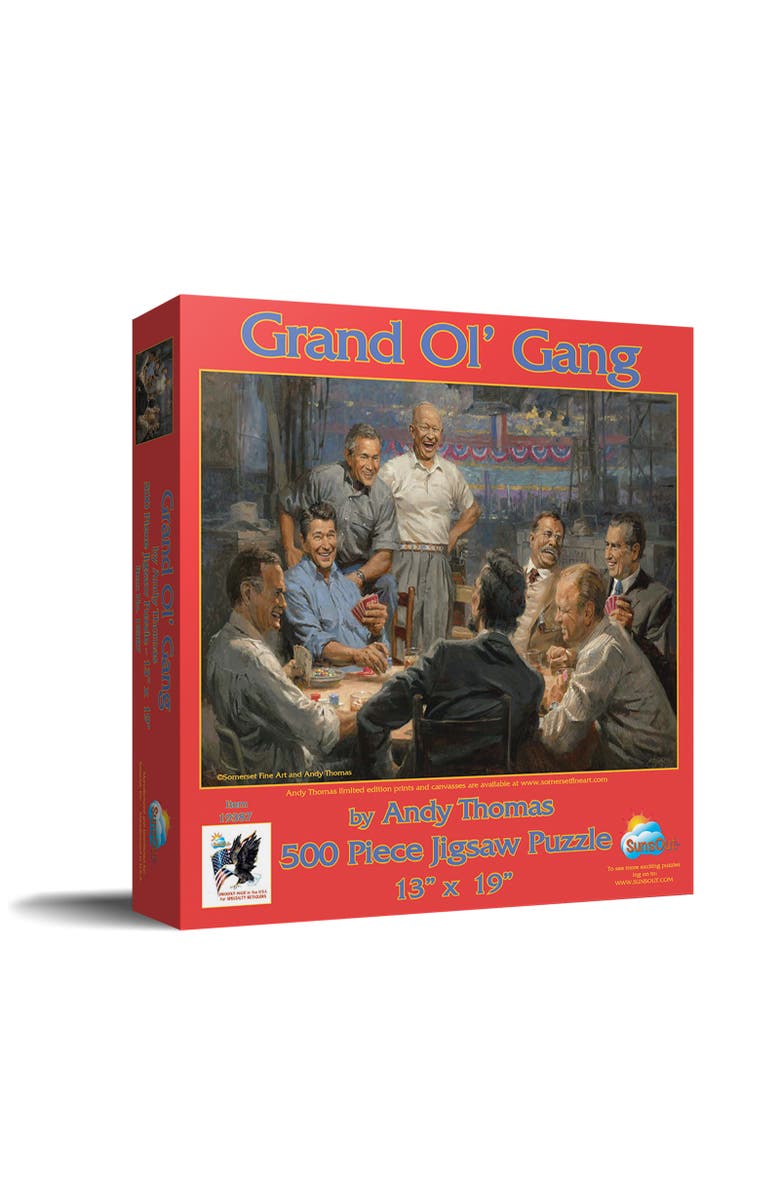 Sunsout Grand Ol' Gang 500 piece Jigsaw Puzzle for Adults, Main, color, Multicolor