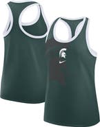 Nike Women's Nike Green Michigan State Spartans Primetime Tri-Blend Racerback Tank Top