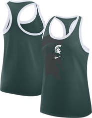 Nike Women's Nike Green Michigan State Spartans Primetime Tri-Blend Racerback Tank Top