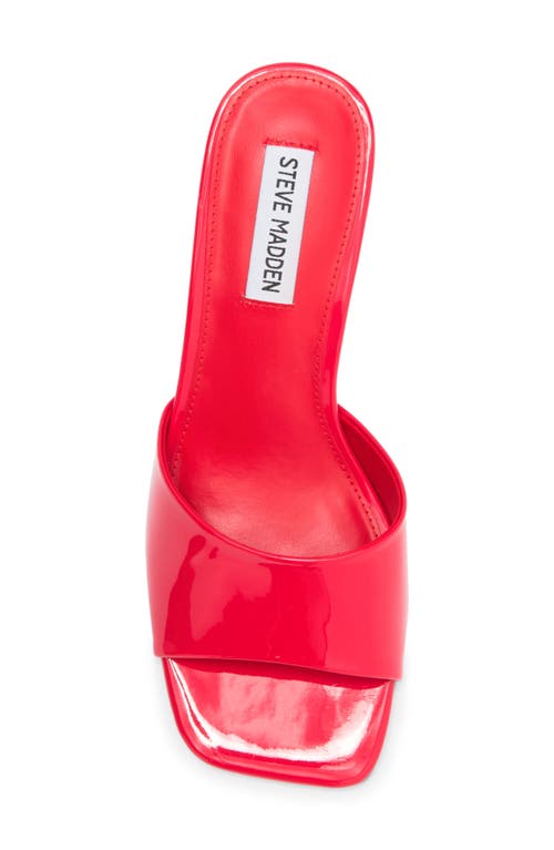 Steve Madden Marlon Slide Sandal In Red Patent