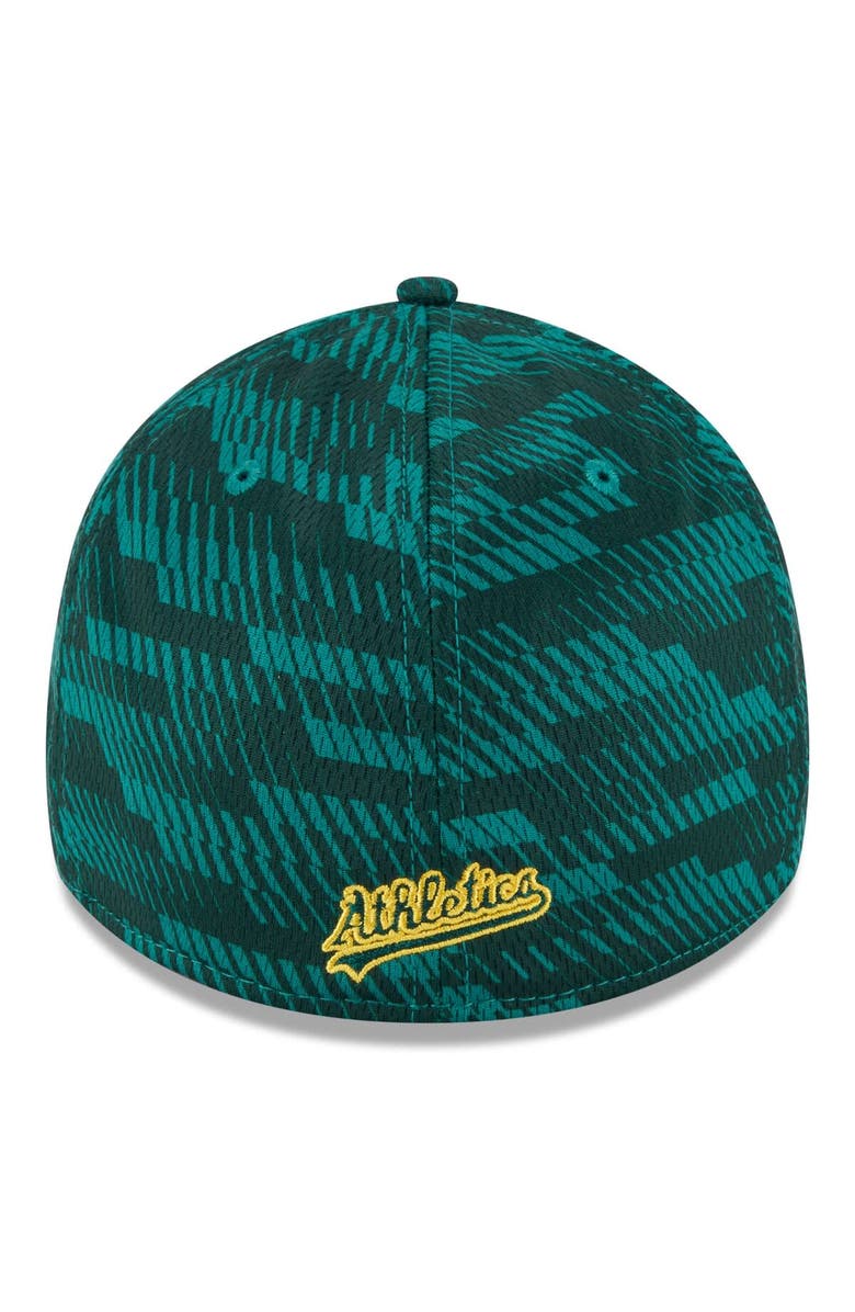 New Era Men's New Era Green Athletics 2025 MLB Clubhouse 39THIRTY Flex Hat, Alternate, color, Green