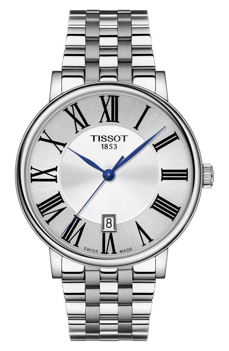 Tissot T-Classic Carson Premium Bracelet Watch, 40mm, Main, color, 